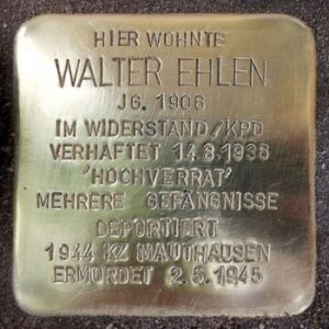 Mehr über den Artikel erfahren Stolperstein für Walter Ehlen